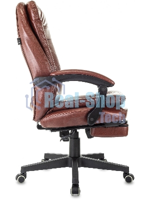 Кресло Бюрократ T-9950MSG-F/BROWN-PU коричневый, экокожа