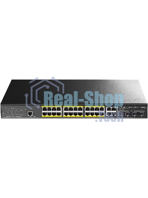 Коммутатор Cudy GS2028PS4-400W, 24×1 Гбит/с, 4×1 Гбит/с Combo (RJ-45/SFP)