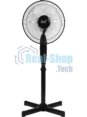 Вентилятор Rix RSF-3000B чёрный, напольный, 35 Вт, 3 скорости, 30 см