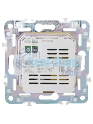 SKANDY Розетка USB A+C 3,1А SK-R14Sa песочный | SK-U22-D31-K98 | IEK