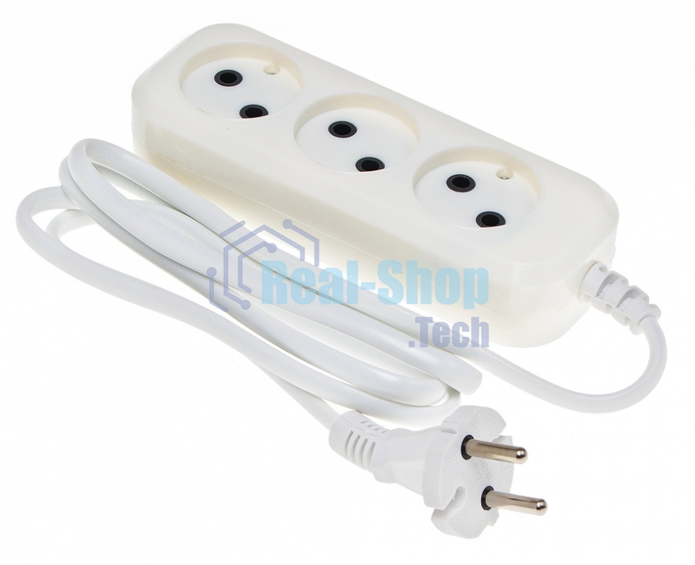 Сетевой удлинитель Buro BU-PSL3.1/W 1.5 м (3 розетки) белый (пакет ПЭ)