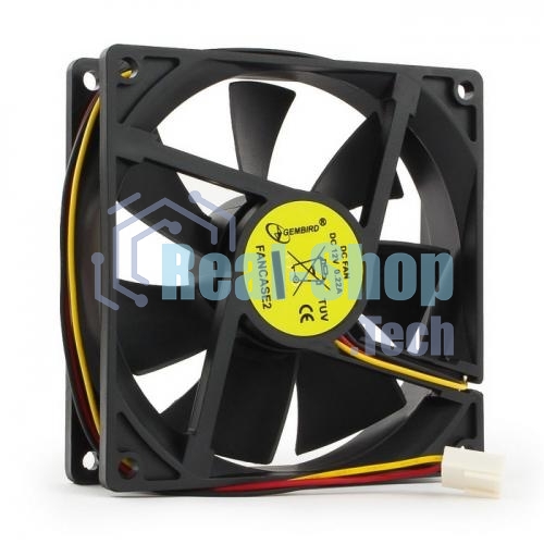 Вентилятор для корпуса Gembird FANCASE2 черный, 90 мм, 2500 об/мин, 26 дБ, 3 pin