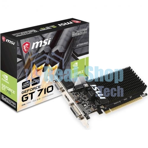 Видеокарта MSI PCI-E GT 710 2GD3H LP nVidia GeForce GT 710 2048Mb 64bit DDR3 954/1600 DVIx1/HDMIx1/CRTx1/HDCP Ret low profile