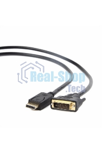 Кабель DisplayPort-DVI Gembird/Cablexpert 3м, 20M/19M, черный, экран, пакет(CC-DPM-DVIM-3M)