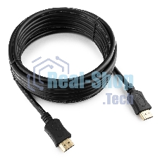 Кабель Cablexpert HDMI CC-HDMI4L-15, 19M/19M, v2.0, серия Light, позол.разъемы, экран, 4.5м, черный, пакет