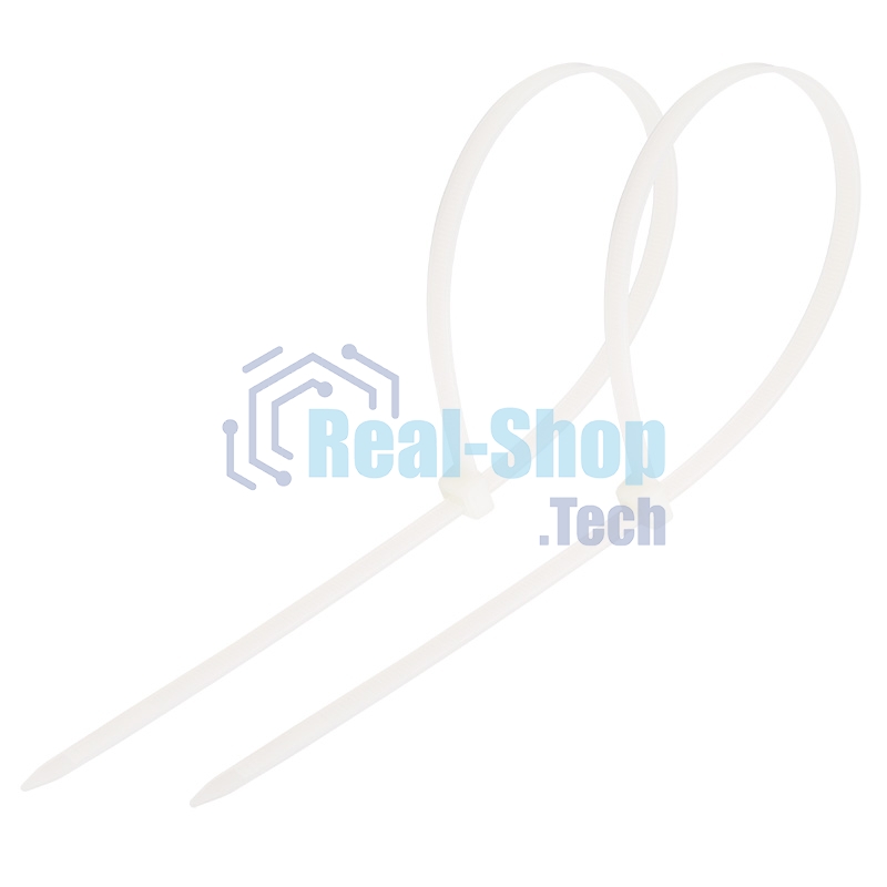 Хомут-стяжка кабельная нейлоновая Rexant 450 x4,8 мм, белая, упаковка 100 шт.