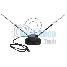 ТВ антенна комнатная Rexant телескопическая на подставке 