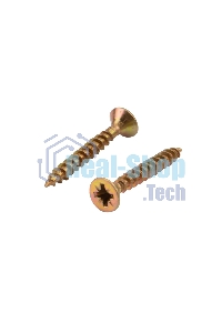 Саморез универсальный Kranz 4х30, желтый цинк, короб (250 шт./уп.)