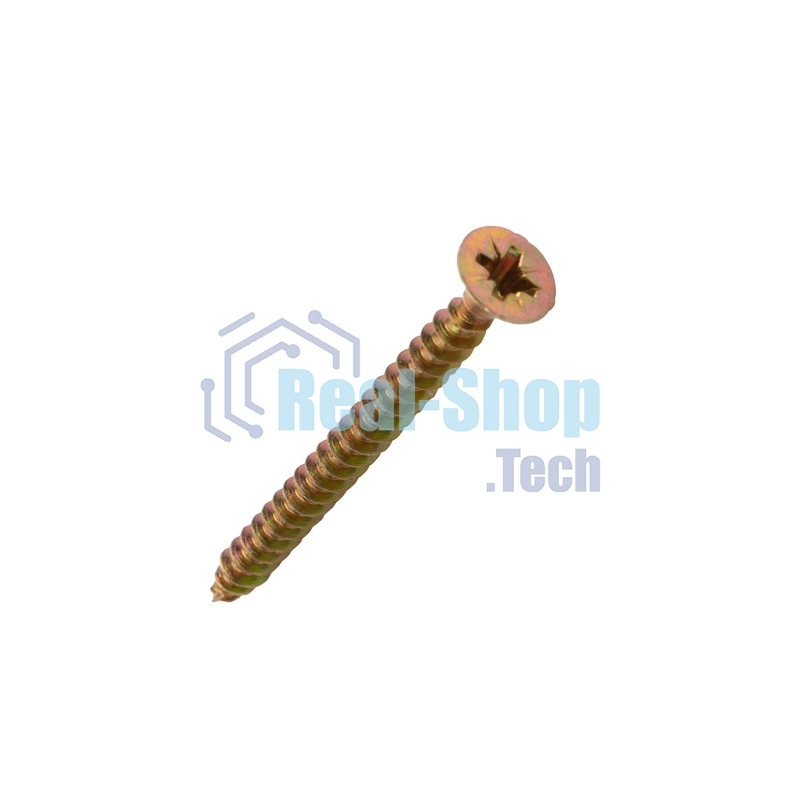 Саморез универсальный Kranz 4х50, желтый цинк, короб (200 шт./уп.)