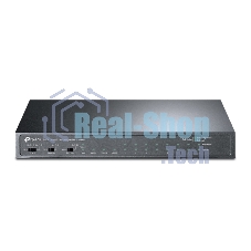 Коммутатор TP-Link 8-port 10/100Mbps Unmanaged PoE switch, 2 Gb RJ45 + 1 Gb SFP uplinks, PoE budget up to 124W