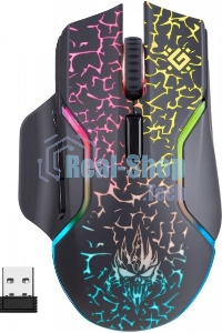 Мышь беспроводная Defender Oneshot GM-067 черный, 3200 dpi, радиоканал, USB, кнопки - 7