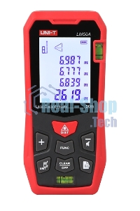 Лазерный дальномер UNI-T LM50A до 50 метров Диапазон расстояний (50 м); Тип дисплея (ЖК); Единицы измерения (м/фут/дюйм); Основа измерения (спереди/сзади);