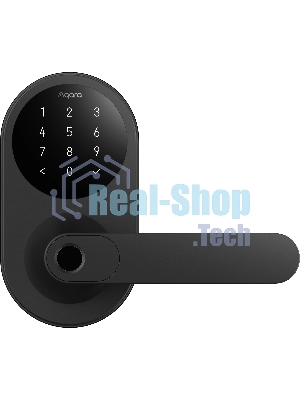 Умный замок Aqara Smart Door Lock U300 навесной разбл.отпеч.паль./код/пар/NFC/прил/мех.кл черный (DL-D02D BL)
