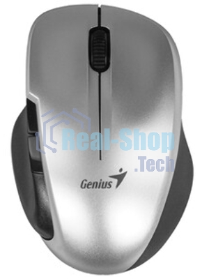 Мышь беспроводная Genius Ergo 8200S серебристый, 1200 dpi, радиоканал, USB, кнопки - 5