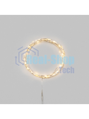 Гирлянда светодиодная Роса 10м 100 LED ТЕПЛЫЙ БЕЛЫЙ IP20 3хАА (в комплект не входят) NEON-NIGHT