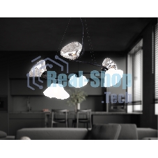 Светильник Ambrella light LH15003/6 BK/FR/SM черный/белый матовый/дымчатый G9*6 max 40W D630*1150