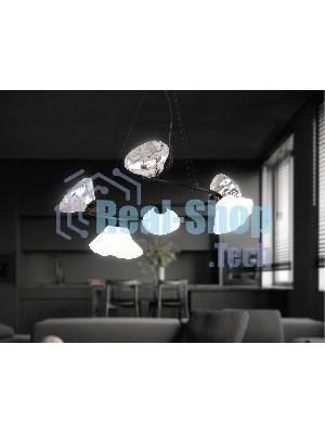 Светильник Ambrella light LH15003/6 BK/FR/SM черный/белый матовый/дымчатый G9*6 max 40W D630*1150