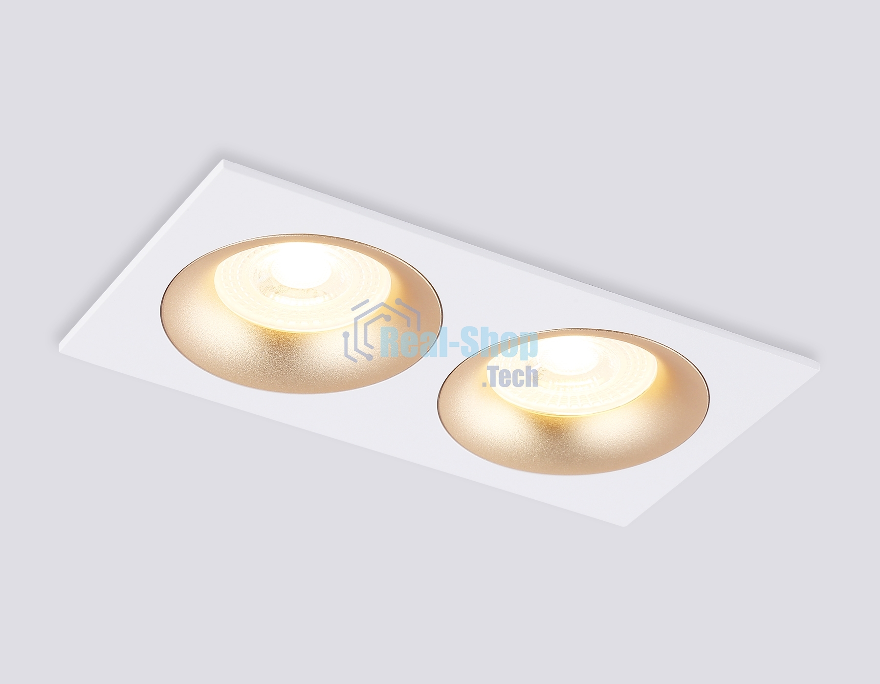 Светильник встраиваемый Ambrella light TN102733/2 WH/GD белый/золото GU5.3 175*92*23