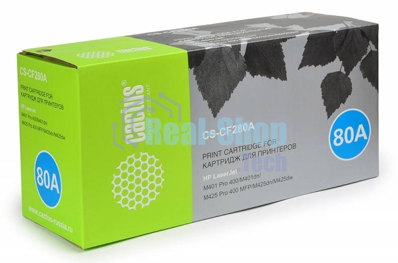 Картридж лазерный Cactus CS-CF280AS черный (2700 стр.) для HP LJ Pro 400/M401/M425