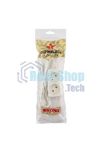 Сетевой фильтр Гарнизон EL-NL2-W-2, 2 розетки, допустимый ток 10А, длина 2 м.