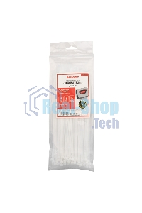 Хомут-стяжкa нейлоновая с тройным замком Rexant 250x3,6 мм, белая, упаковка 100 шт.