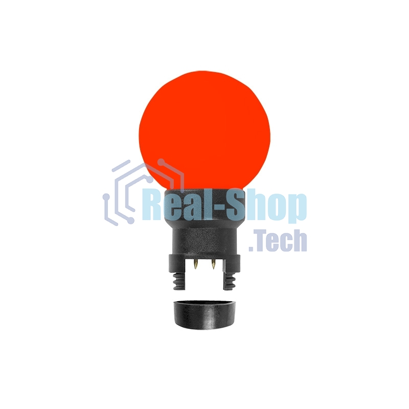 Лампа шар Neon-night 6 LED для белт-лайта, красный, Ø45мм, Красная колба