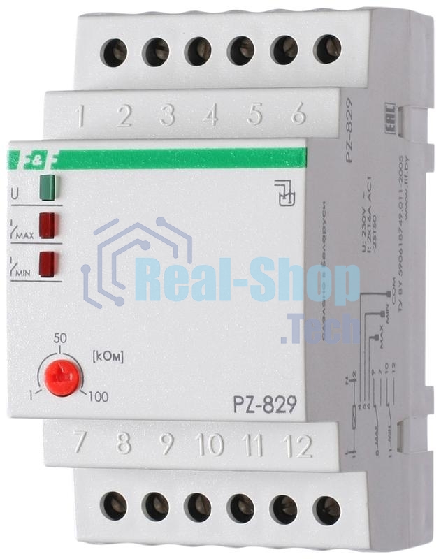Реле уровня PZ-829 (двухуровневый монтаж на DIN-рейке 35мм 230В AC 2х16А 2перкл. IP20) F&F EA08.001.002
