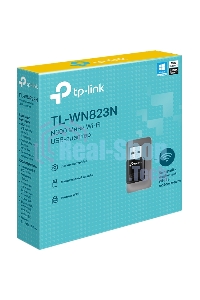 Сетевой адаптер TP-Link SOHO TL-WN823N Беспроводной USB мини адаптер 300 Мбит/с стандарта N c кнопкой QSS(Realtec)