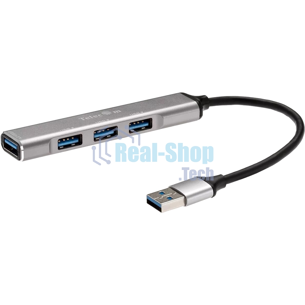 Переходник USB 3.0 -->USB3.0+3 USB2.0, Aluminum Shell, 0.2м Telecom TA308U