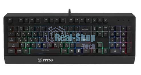 Клавиатура проводная MSI VIGOR GK20 RU черный USB Multimedia for gamer LED (подставка для запястий)