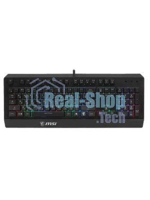 Клавиатура проводная MSI VIGOR GK20 RU черный USB Multimedia for gamer LED (подставка для запястий)