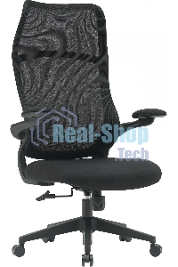 Кресло компьютерное Cactus CS-MC505-BK черный, сиденье черный, сетка/ткань, крестов. пластик