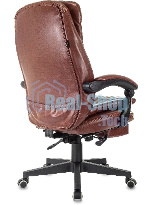 Кресло Бюрократ T-9950MSG-F/BROWN-PU коричневый, экокожа