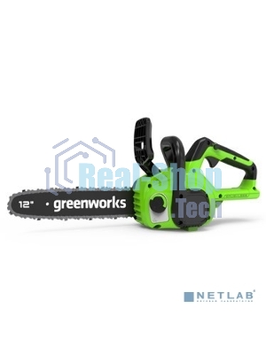 Цепная пила аккумуляторная GreenWorks GD24CS30K2, 24V, 30см, бесщеточная, c АКБ 2 А·ч и ЗУ (2007007UA)