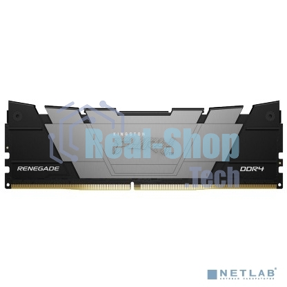 Оперативная память Kingston Fury Renegade, DDR4, 32GB (1x32GB), 3200MHz, CL16, DIMM, с радиатором, черный