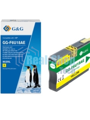 Картридж струйный G&G GG-F6U18AE желтый (26мл) для HP OJ Pro 7740/8210/8218/8710/8715