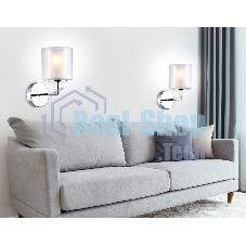 Настенный светильник Ambrella light LH56005 СH/FR хром/белый матовый E14 max 40W 190*120*220