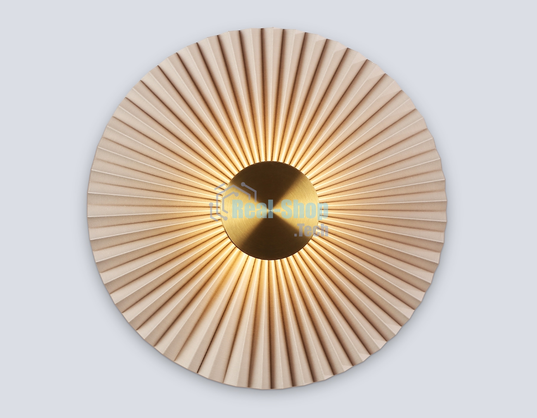 Настенный светильник Ambrella light LH72643 BR/WH латунь/бежевый 6W 3000K D300*100