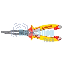 Утконосы GROSS 17177 длинногубцы диэлектрические рукоятки до 1000в трехкомпонентные рукоятки 205мм