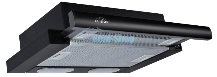 Вытяжка встраиваемая Elikor Интегра 45П-400-В2Л черная, 45 см, 400 куб. м/ч, 55 дБ