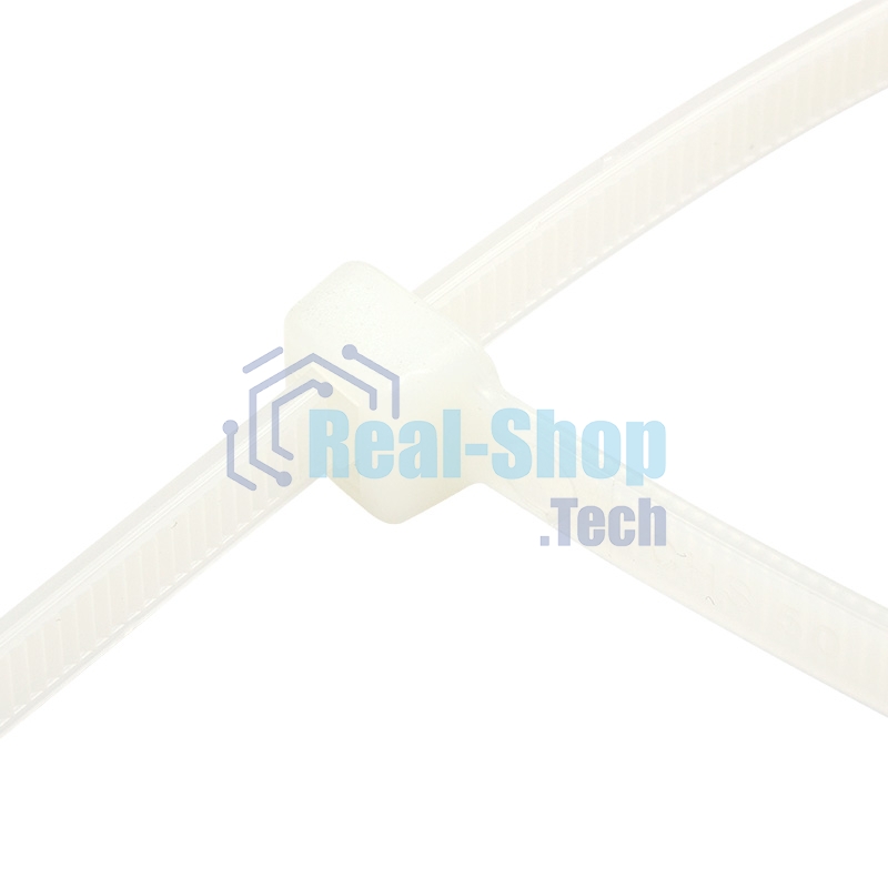 Хомут-стяжка кабельная нейлоновая Rexant 450 x4,8 мм, белая, упаковка 100 шт.