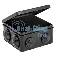 Коробка распределительная ОП 100х100х50мм (откид. крышка)УХЛ1 IP54 черный Ruvinil 67045Ч