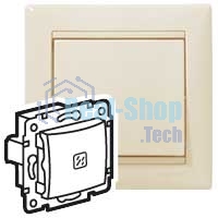 Механизм выключателя 1-кл. СП Valena 10А IP31 с подсветкой сл. кость (DIY-упак.) Legrand 695601