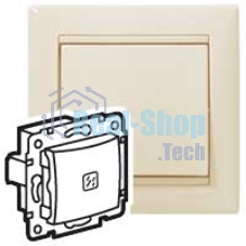 Механизм выключателя 1-кл. СП Valena 10А IP31 с подсветкой сл. кость (DIY-упак.) Legrand 695601