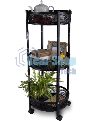 Этажерка Domfy DHC-FC30862 34.2x34.2x83.6 см, d=34.2 см черный