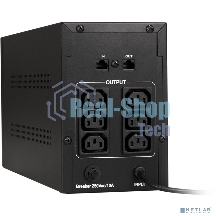 Источник бесперебойного питания ExeGate SpecialPro UNB-1500.LED.AVR.C13.RJ 1500VA/950W, LED, AVR, 6*IEC-C13, RJ45/11, черный