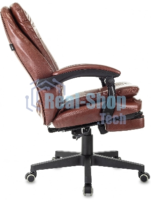 Кресло Бюрократ T-9950MSG-F/BROWN-PU коричневый, экокожа
