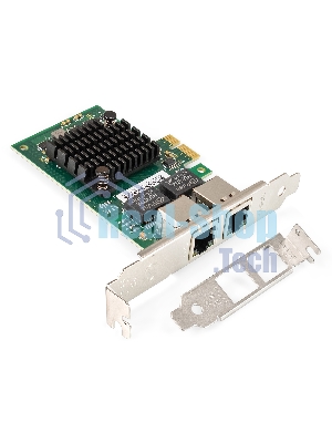 Сетевой адаптер ExeGate EXE-I350-T2v1 (PCI-E x1, порты 2xRJ45 (медные), 10/100/1000Mbps, Gigabit NIC Intel Chipset NHI350AM2)