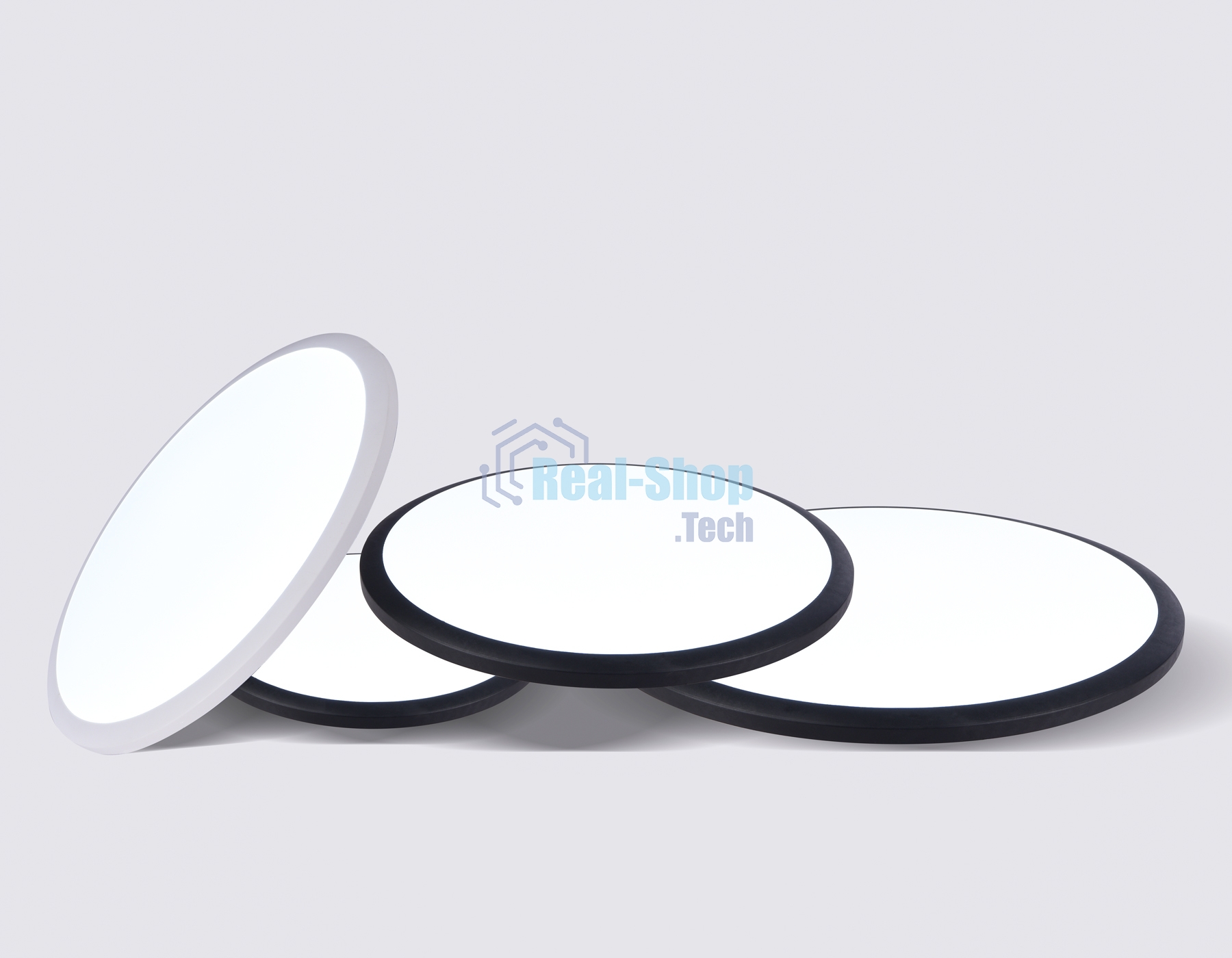 Потолочный светодиодный светильник Ambrella light FZ1234 BK черный IP44 42W 6400К D370*55 (Без ПДУ)
