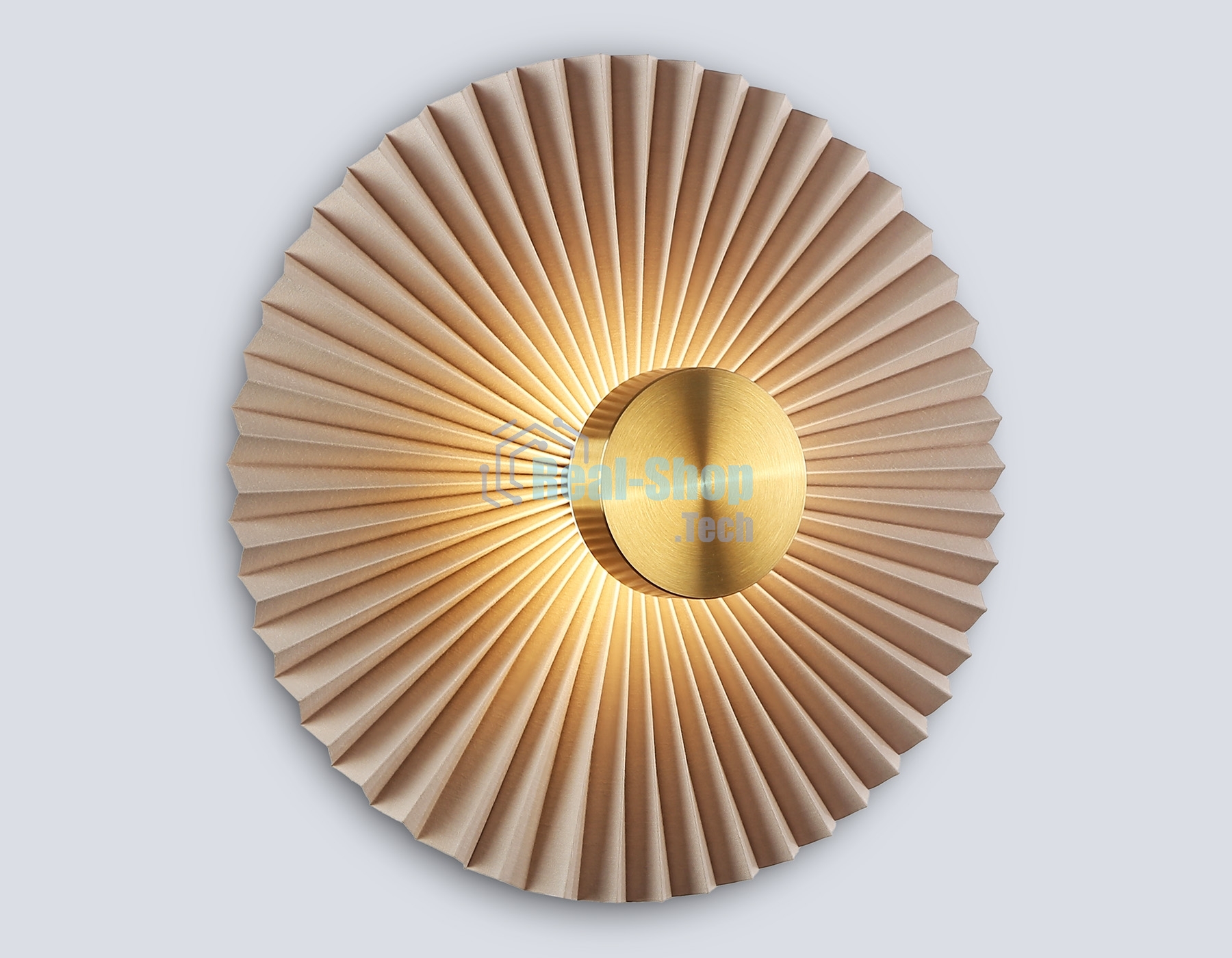 Настенный светильник Ambrella light LH72643 BR/WH латунь/бежевый 6W 3000K D300*100